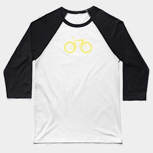 Stylised Racing Bike | Yellow Black Baseball T-Shirt